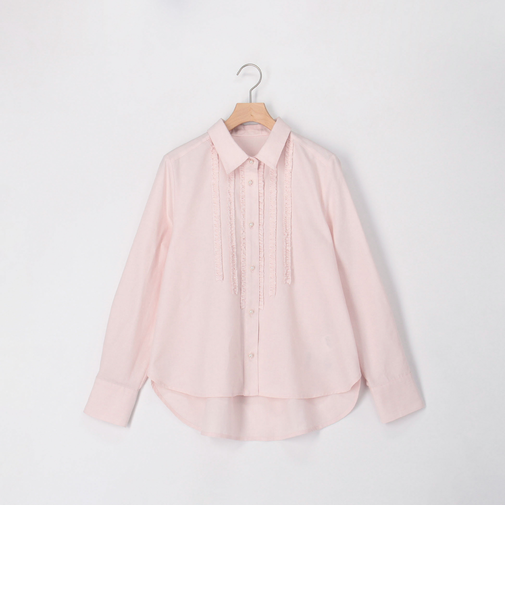 オックス前立てフリルシャツ