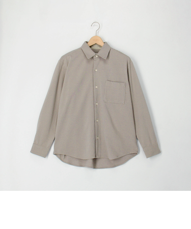 サッカーニット　レギュラーカラーシャツブルゾン