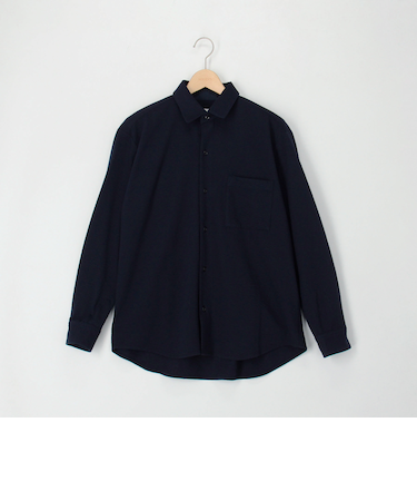 サッカーニット　レギュラーカラーシャツブルゾン