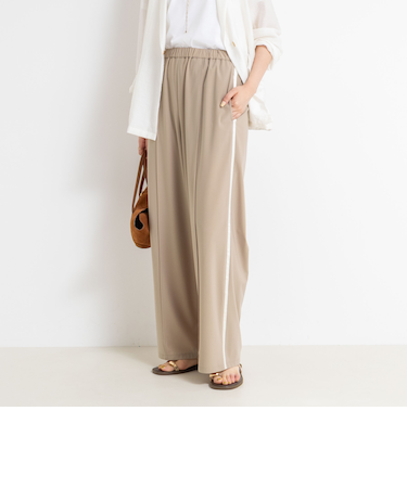 ウォッシャブルサイドライントリコットパンツ