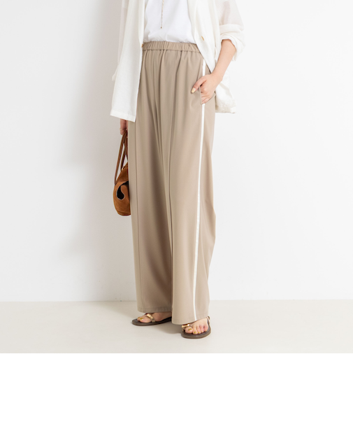 ウォッシャブルサイドライントリコットパンツ