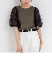 バルーンスリーブプルオーバーカットソー