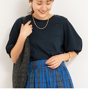 高機能 LA＋スムース5分袖プルオーバーカットソー