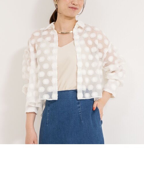 シアーフラワージャガードショートシャツ｜ノーリーズアウトレットの