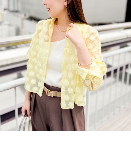 シアーフラワージャガードショートシャツ｜ノーリーズアウトレットの