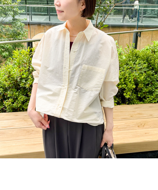 3WAYエアリーストライプシャツ