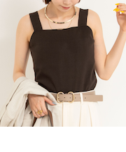 《手洗い可能》総針ニットキャミソール