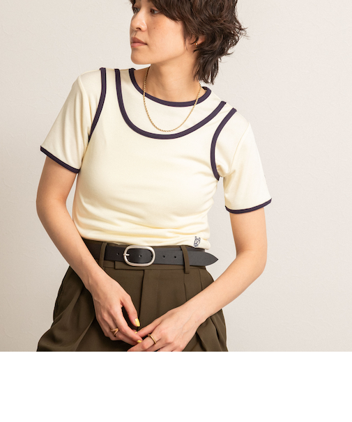 【MAQWEL/マクウェル】リンガーリブタンクトップ