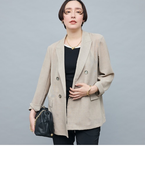 【美品】NOLLEY'Sウォッシャブルボイルシアーダブルジャケット 38 ウォッシャブルボイルシアーダブルジャケット｜ノーリーズアウトレット