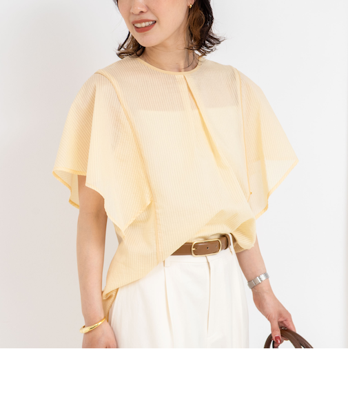 袖フリル2WAYブラウス