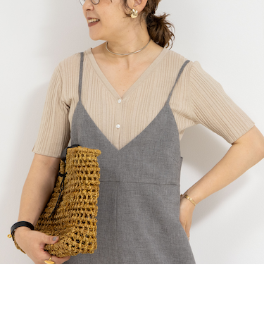 《手洗い可能》ランダムテレコ2WAYカーディガン