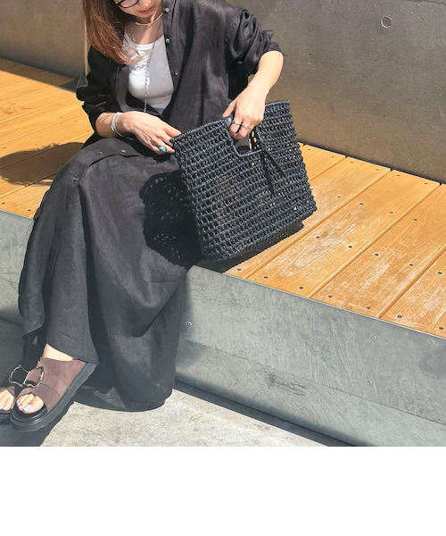 BAGMATI/ バグマティ】ラフィアかごバッグ【PR林☆別注アイテム