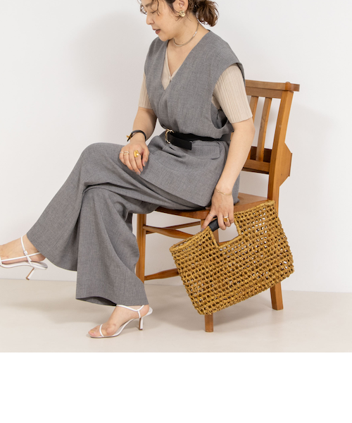 BAGMATI/ バグマティ】ラフィアかごバッグ【PR林☆別注アイテム