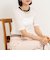 シアー配色トリミング半袖Tシャツ