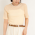 シアー配色トリミング半袖Tシャツ