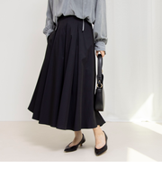 【追加】ウォッシャブルタフタタックフレアスカート