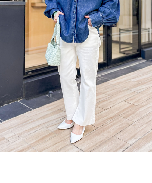 【RM denim】スリットクロップドハイウエストデニム