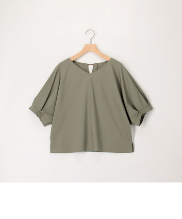 カルゼストレッチソデタックブラウス