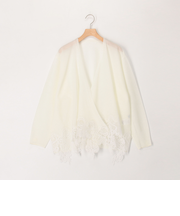 裾レース羽織りカーディガン