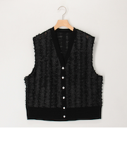 立体レースシアーVネックベスト