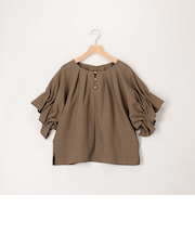 サップタンブラー2WAY袖ギャザーブラウス