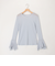 袖ペプラムシアープルオーバーカットソー