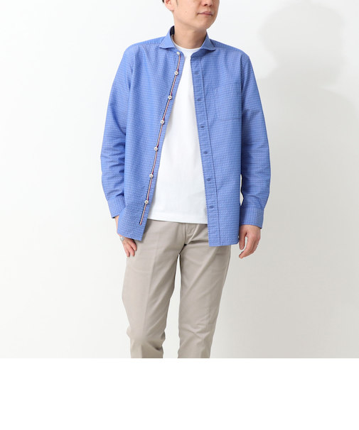 パラシュートカッタウェイ リバーシブルドビーシャツ