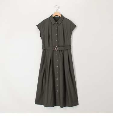ベルテッドタックワンピース