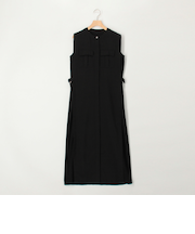 麻調×リブ切替ワンピース