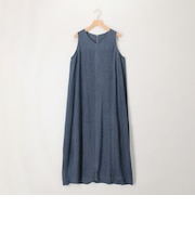 シアーデニムパネルワンピース