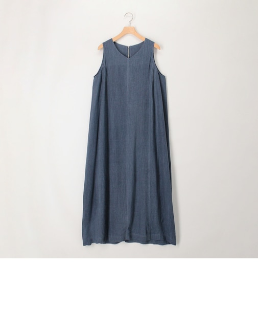 シアーデニムパネルワンピース