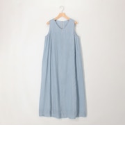 シアーデニムパネルワンピース