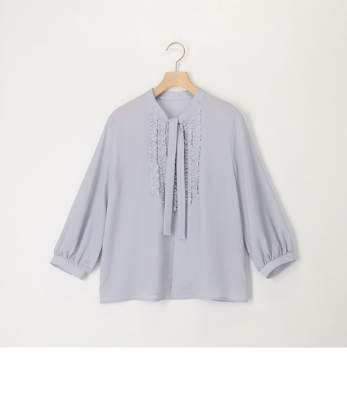 ジョーゼットフリルボウタイブラウス