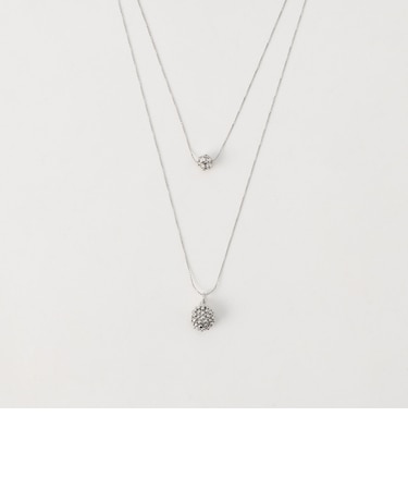 粒チャームネックレス