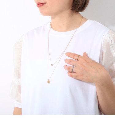 粒チャームネックレス