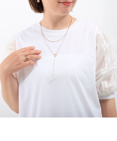 ２連ロングチャームネックレス