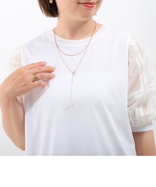 ２連ロングチャームネックレス