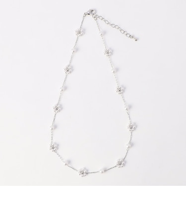 パールフラワーネックレス