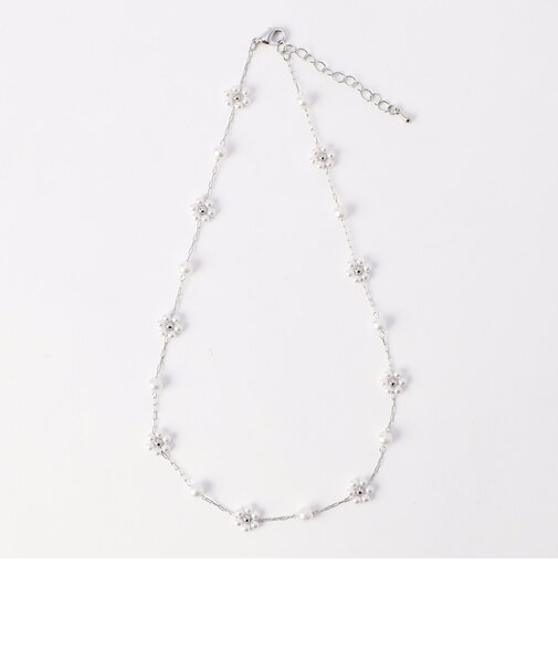 パールフラワーネックレス