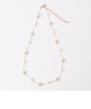 パールフラワーネックレス