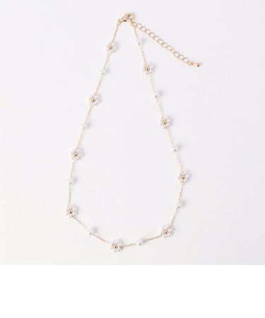 パールフラワーネックレス