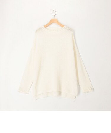 ホールガーメント和紙ガーター プルオーバーニット