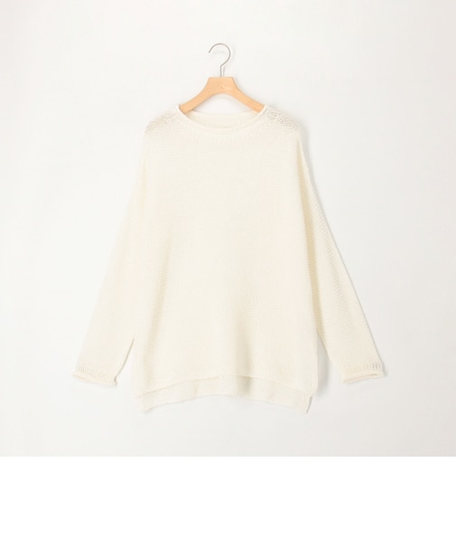 ホールガーメント和紙ガーター プルオーバーニット