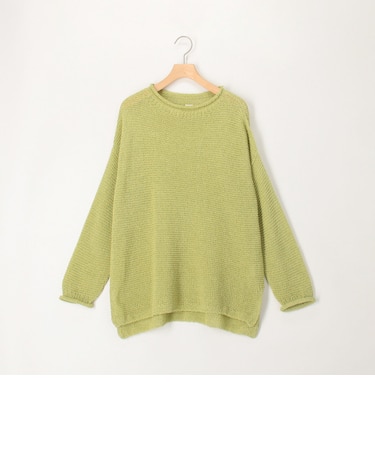 ホールガーメント和紙ガーター プルオーバーニット