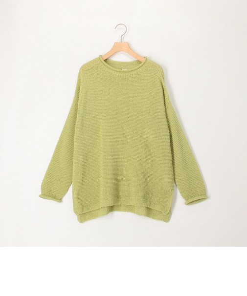 ホールガーメント和紙ガーター プルオーバーニット