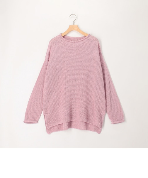 ホールガーメント和紙ガーター プルオーバーニット