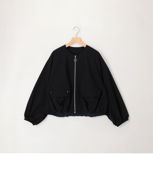 撥水ノーカラーブルゾン