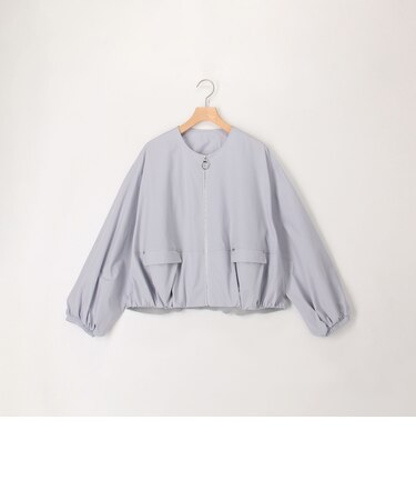 撥水ノーカラーブルゾン