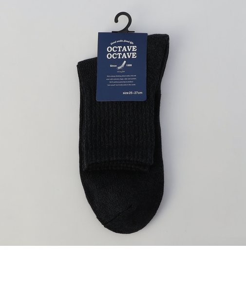 【OCTAVE OCTAVE】底パイル無地ソックス