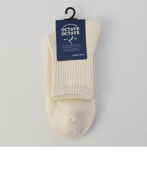 【OCTAVE OCTAVE】底パイル無地ソックス